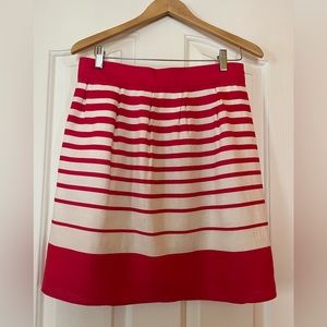 Banana Republic factory. linen pink and white skirt. Size 8.